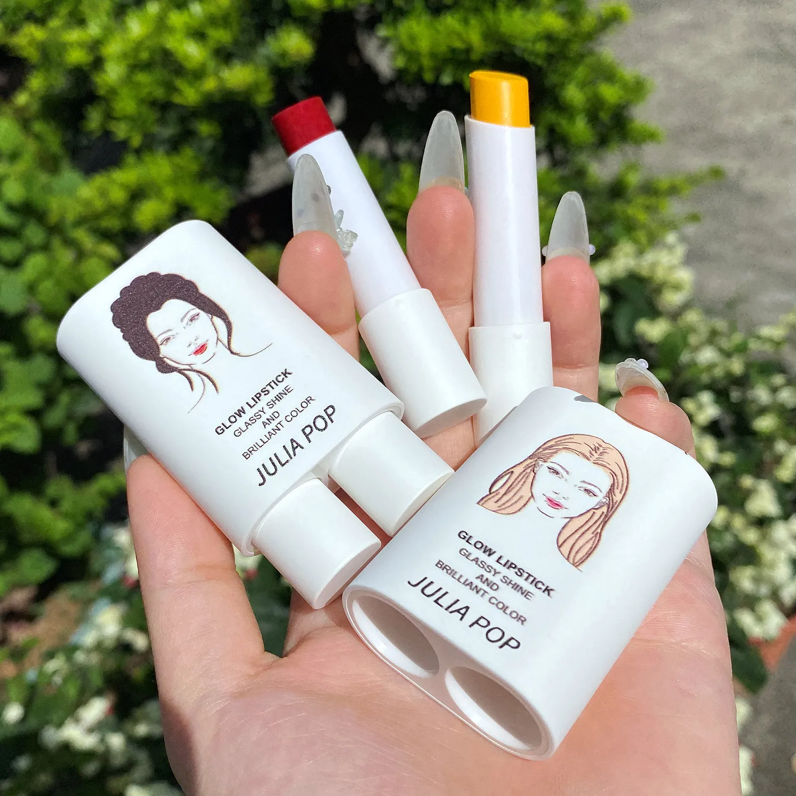

Double Tube Lipstick Glow Glassy Shine Lipsticks Long-Lasting High Pigment Moisturizing Sexy Red Pink Velvet Lip Makeup Cosmetic