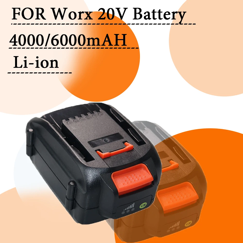 Per WORX nuovissimo originale WA3578 20V 4.0ah/5.0ah/6.0AH batteria agli ioni di litio di grande capacità