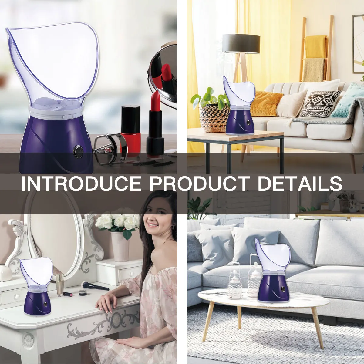 フェイシャルスチーマー ナノフェイススチーマー 毛穴の奥まで洗浄する保湿スキン加湿器 保湿フェイススパツール