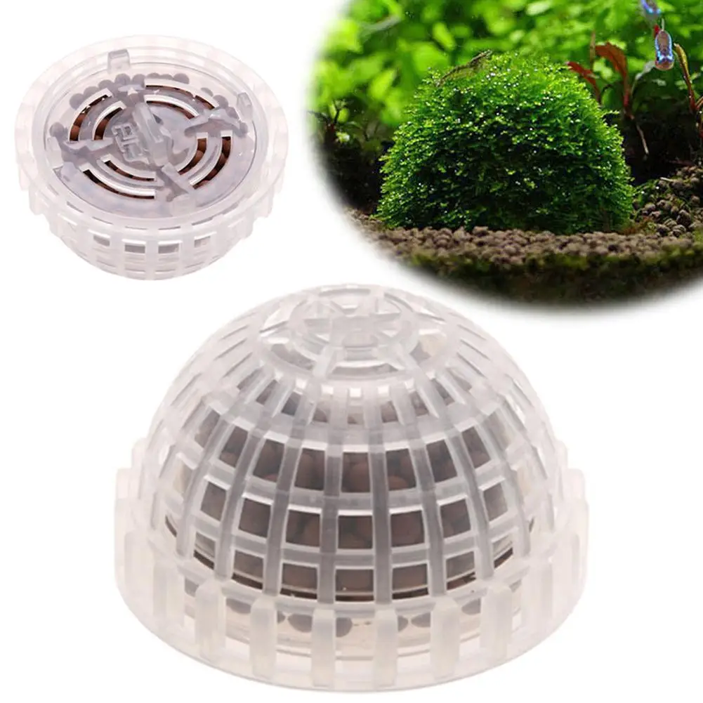 1pc Kunststoff Aquarium Moos Ball Filter Aquatische Haustier Liefert Dekorationen Für Garnelen Aquarium Pet Produkte Aquarium Dekor