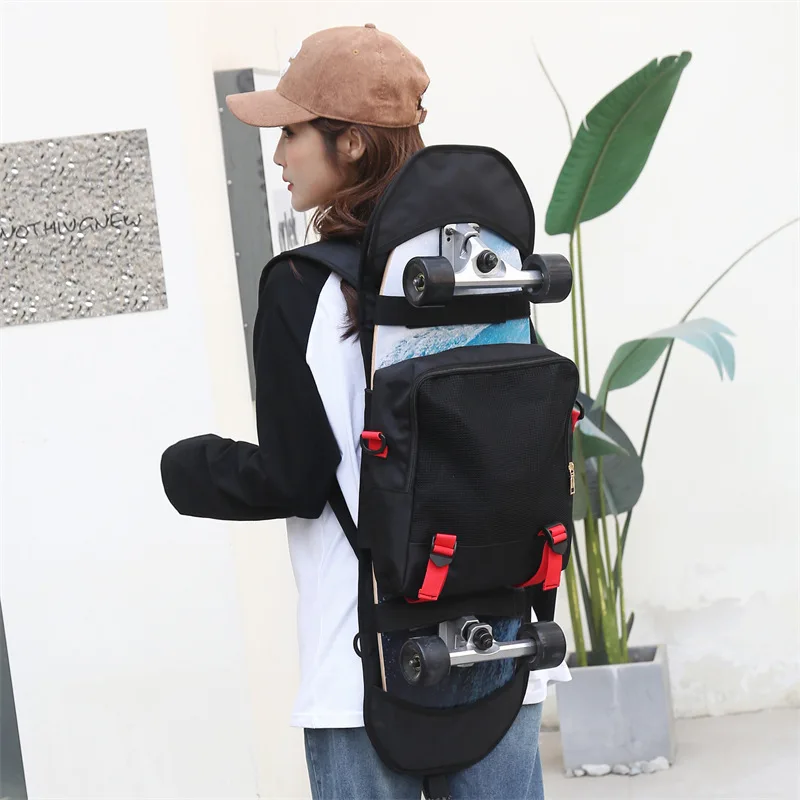 Electric Skateboard Backpack Land Surfboard Bag Double Rocker Bag Waterproof Folding Storage Protective Gear Bag