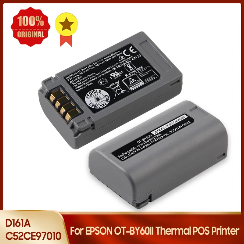 

D161A C52CE97010 Replacement Battery 1950mAh 7.2V For EPSON OT-BY60II Thermal POS Printer Batteries
