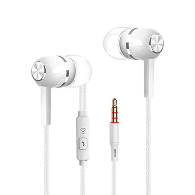 High-Quality In-Ear Wired Headphones With Mic For Phones - Bass HiFi Stereo Sports Heavy Bass Wired Earphones Wire Control