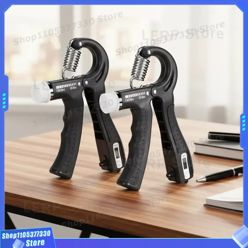 Adjustable Hand Grip Strengthener 10-130lb Resistance Trainer Ergonomic Handle Home Fitness Equipment for Muscle Building