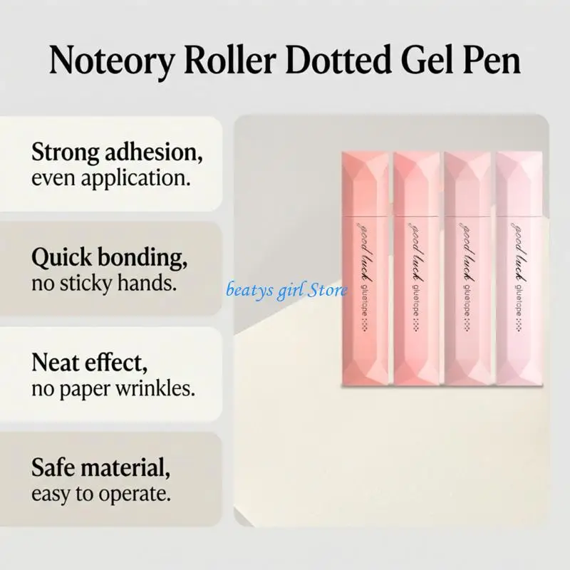 C7AB Pack of 4 Double Sided Adhesive Glues Pens Suitable for Clean Temporary Bondings