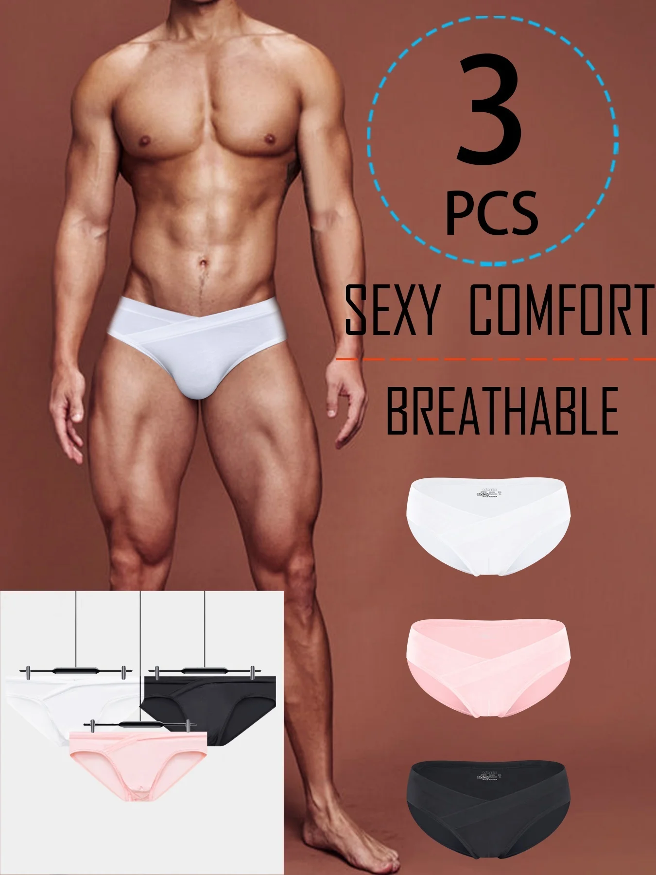 Slip Hombre Triangle de Talle Bajo en Micro Modal - Slip de Entrenamiento Suave, Transpirable y de Secado Rápido - Elástico y Cómodo