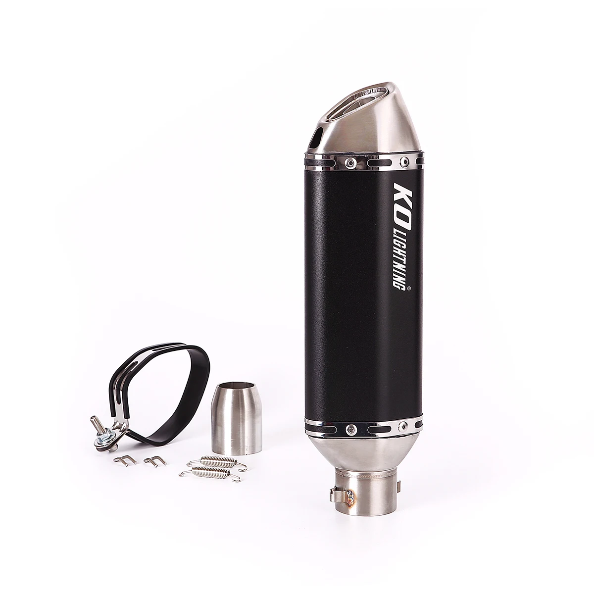 

Motorcycle Silencer Tube Universal 38-51mm Stainless Steel Exhaust Pipe Muffler Tube With DB Killer 370mm Lenght