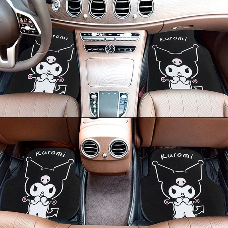 

Sanrio Kawaii Kuromi Car Floor Mats Cinnamoroll Anime Cartoon Cute Fashionable Exquisite Driver Anti-dirty Universal Floor Mats