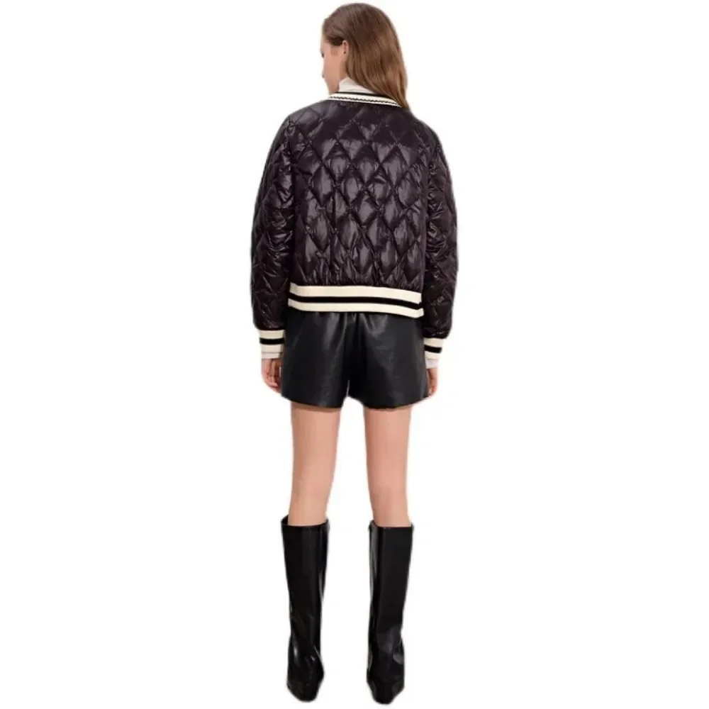 ฤดูหนาวผู้หญิงคอปกผู้หญิงลงเสื้อ ULTRA LIGHT สั้นลงเสื้อแจ็คเก็ตผู้หญิงฤดูใบไม้ร่วงและฤดูหนาวเป็ดสีขาว DownJacket