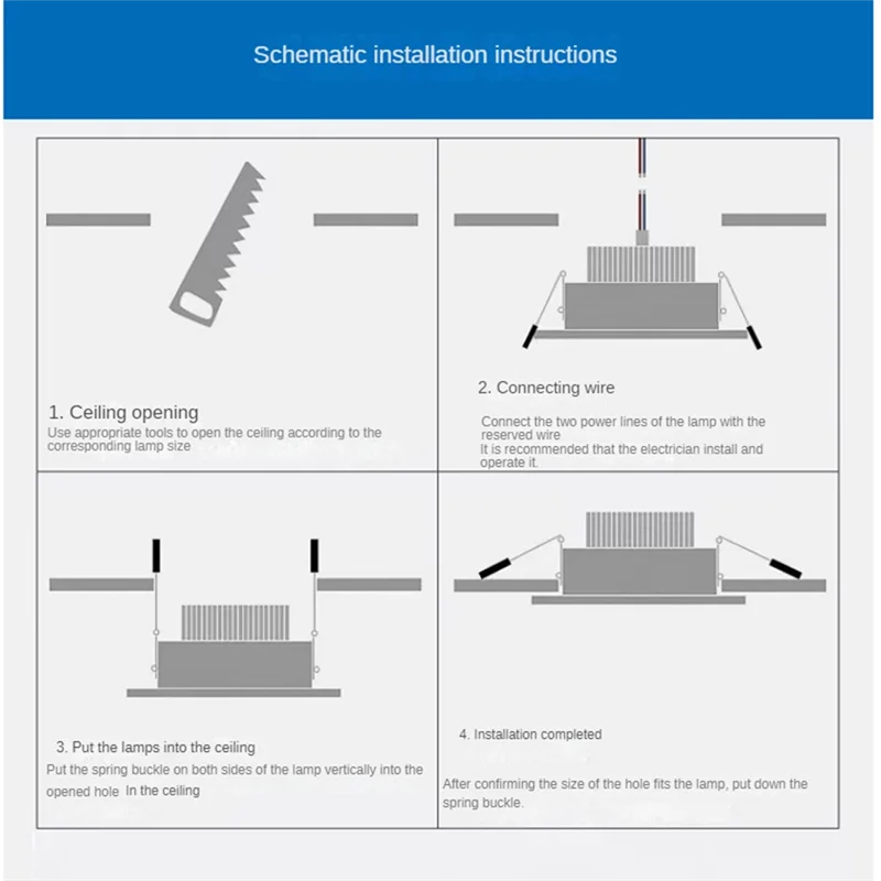 Anti-Glare LED Spotlight, Dimmable Recessed Downlight