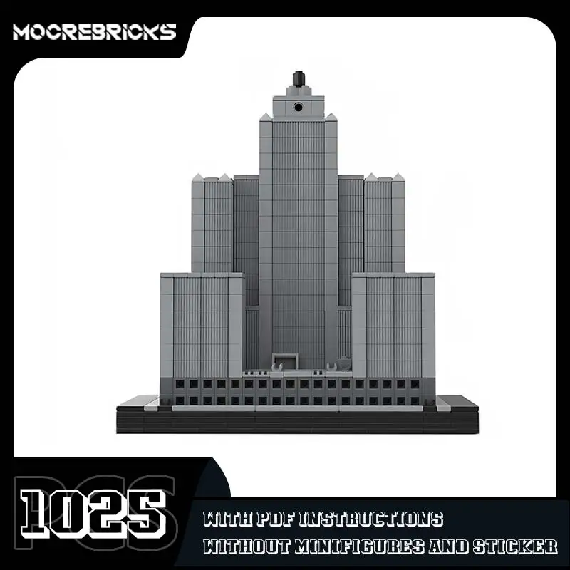 Städtische ikonische Wolken kratzer modulare Gebäude Modell Block Stadtzentrum Architektur Technologie Ziegel Schreibtisch Display Spielzeug Kind Puzzle Geschenk