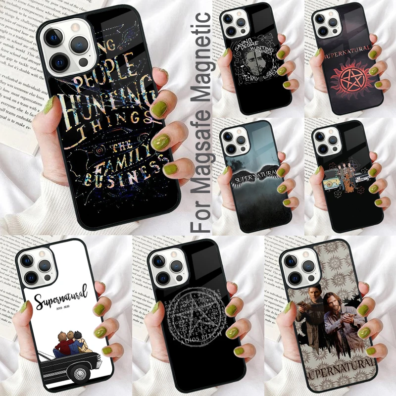 Supernatural Tv Show Magnetic Soft Phone Case for iPhone 16 Promax 15 Pro 13 14 Plus 11 12 Mini MagSafe Coque