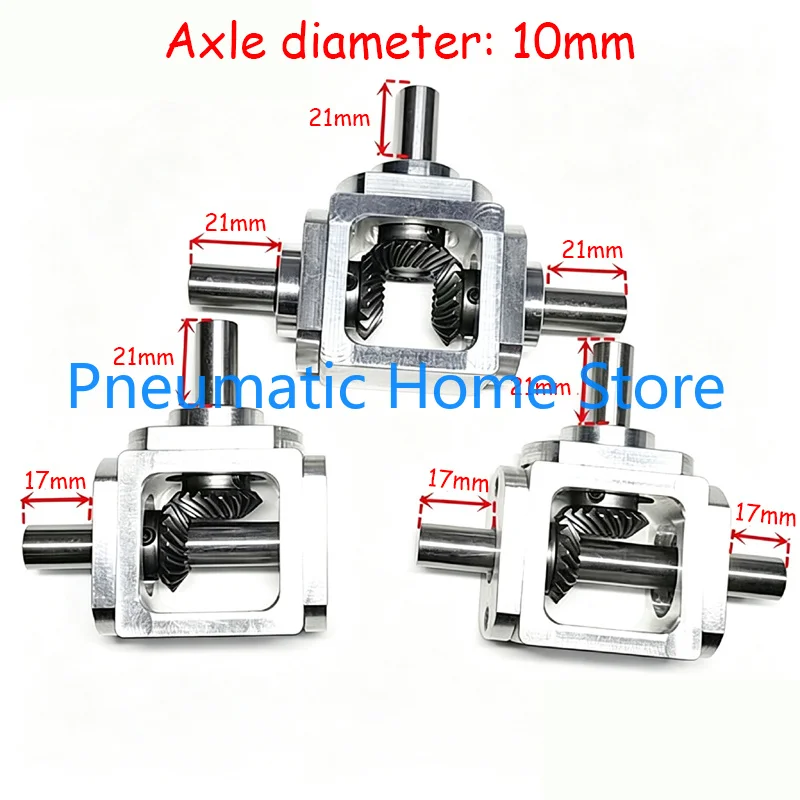 Small 1:1 T Type Cross Commutator Shaft Diameter 10mm Right Angle Drive Gearbox Bevel Gearbox Rotation