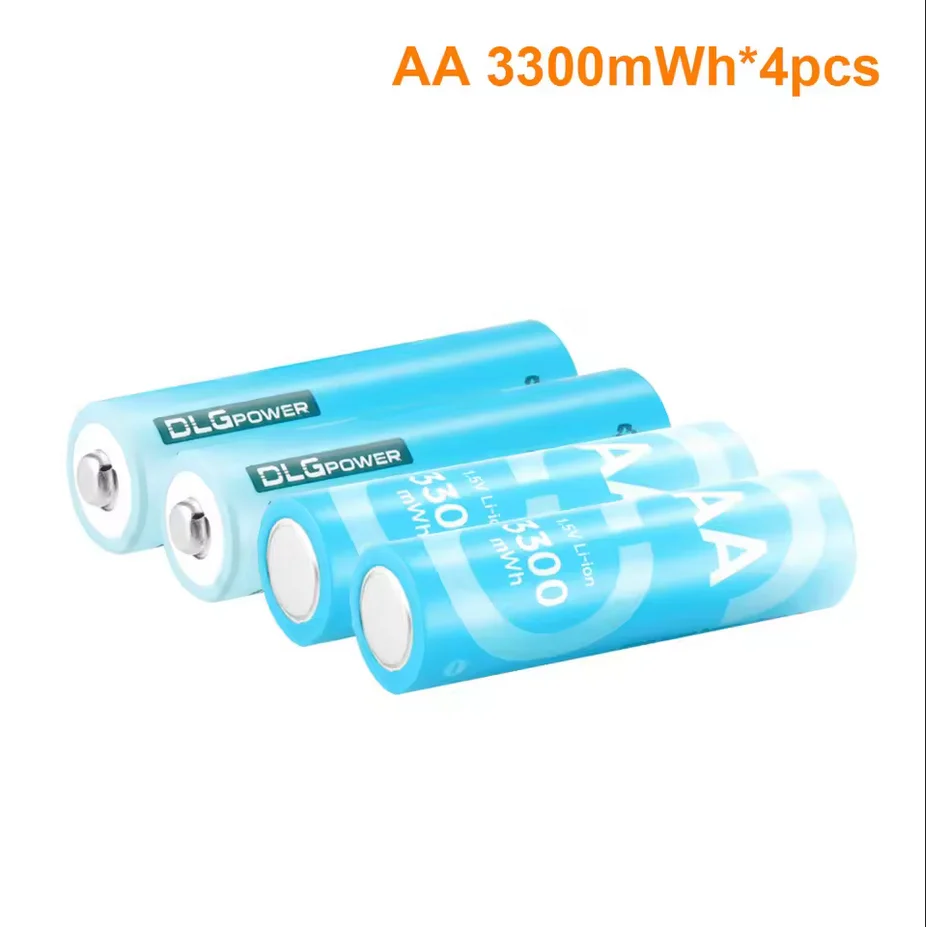DLGPOWER AA/AAA 1,5 V oplaadbare lithiumbatterij voor afstandsbediening Elektrische speelgoedcamera Gamepad Controller Rookmelder