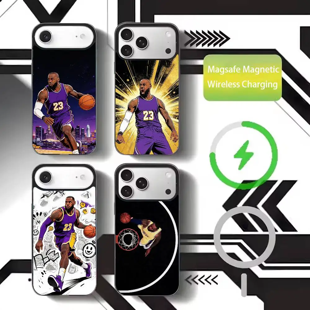 

L-Lebron James 23 Phone Case For iPhone17,16,15,14,13,12,11 Plus,Pro Max Magnetic For Magsafe Wireless Charging