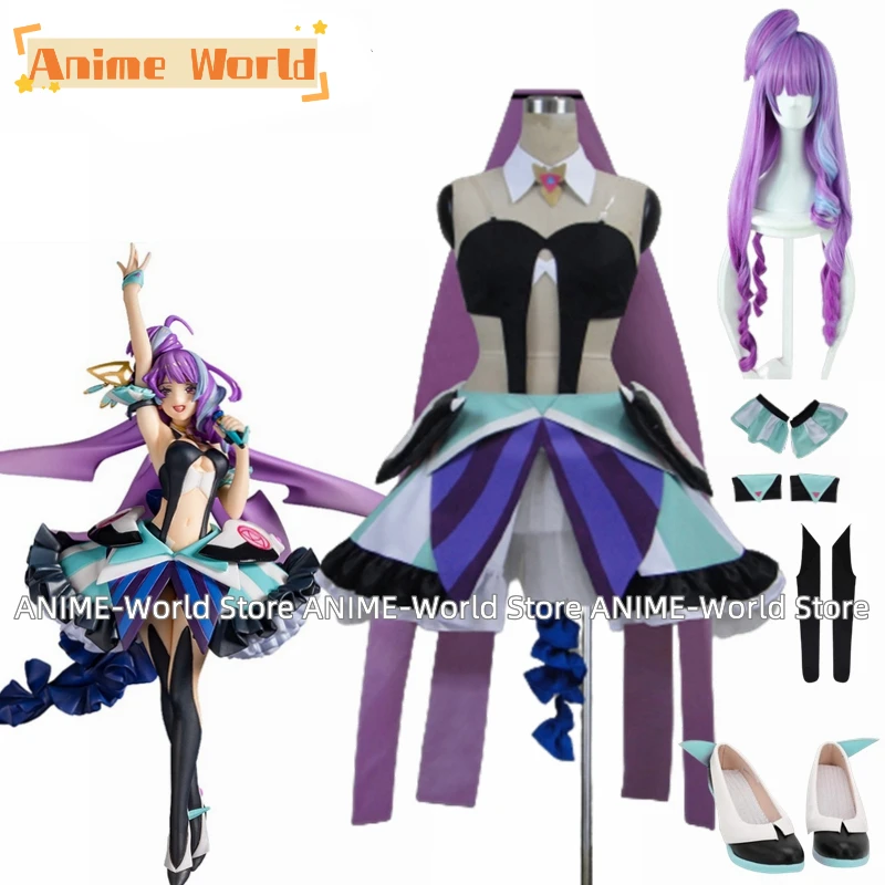 《Custom Made》Macross Delta Mikumo Guynemer Cosplay Costume Dress Halloween Carnival outfit Shoes Wig