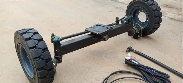 Transaxle Trike Conjunto de eixo traseiro Empilhadeira diferencial de duas velocidades Eixo elétrico Eixo dianteiro para trator