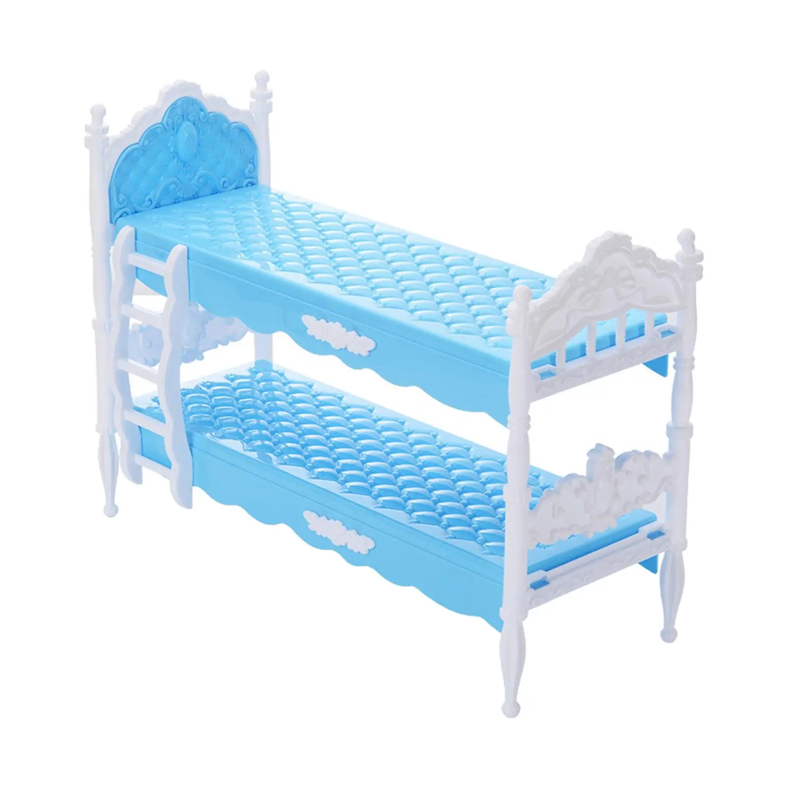 Łóżko piętrowe do domku dla lalek w skali 1/12, mini łóżko piętrowe dla lalek, zabawka dla dzieci