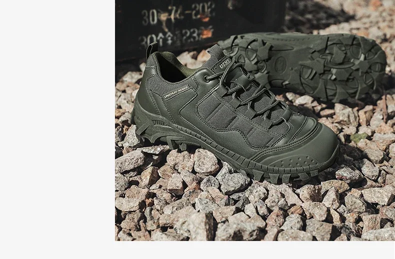 Männer Taktische Stiefel Anti Slip Arbeit Lace Up Unisex Armee Schuhe Outdoor Wanderschuhe Wüste Top Männliche Militär Stiefel Special Forces – Detail 18