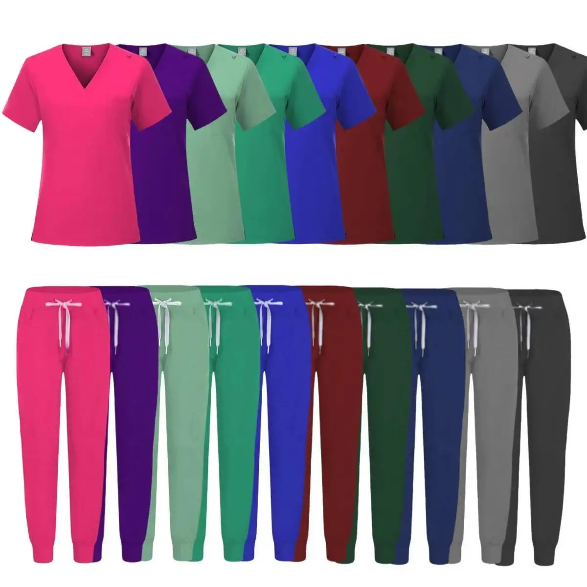 Heißer Verkauf Fabrik Direkt Mit Tasche Krankenschwester Zubehör Medizinische Uniform Frauen Set Frauen Peeling Hundesalon