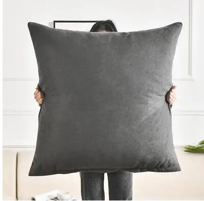 50/60/70/80cm Solid color super large cushion cover pillowcase for backrest home decor