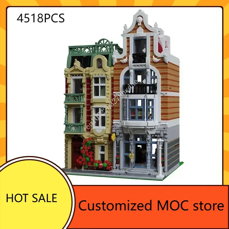 ชุดตัวต่อ 4518 ชิ้น ร้านขายชีสยอดนิยมในเมือง แบบจำลองถนน MOC สถาปัตยกรรมสร้างสรรค์ ประกอบเองได้ ของขวัญวันเกิด วันคริสต์มาส สำหรับเด็ก
