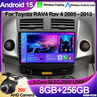 Carplay Android Auto For Toyota RAV4 Rav 4 2005 - 2009 2010 2011 2012 2013 Car Radio Multimedia GPS Player Stereo WIFI 4G BT DSP