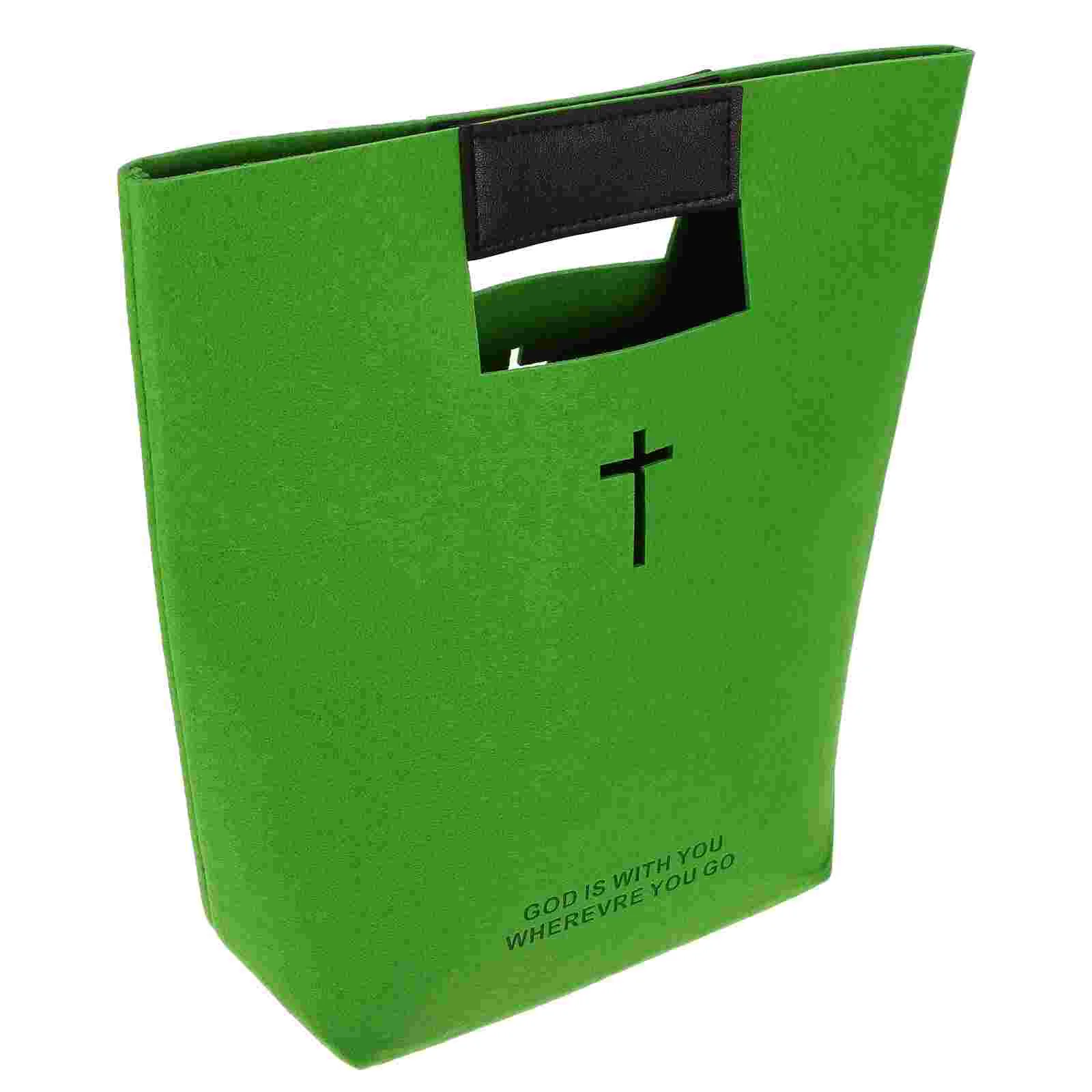 Bolsa de almacenamiento de la Biblia, funda con diseño cruzado, bolsa de transporte, bolsas de estudio, bolsa de compras de fieltro para iglesia, Miss Child para mujeres