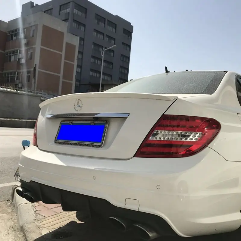 

Для Mercedes Benz C Class W204 Sedan 2008-2014 год, спойлер из АБС-пластика, заднее крыло багажника, комплект кузова, аксессуары