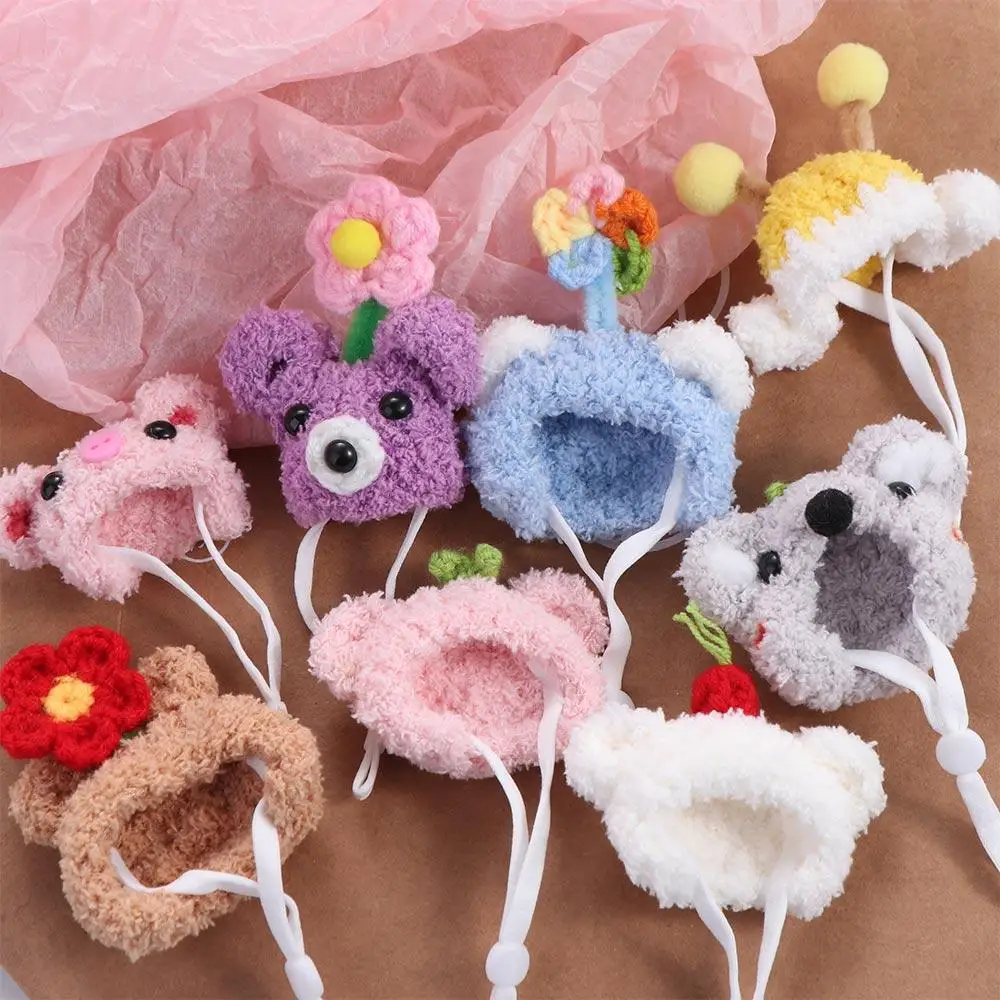 Doll Accessories Plush Hamster Cap Hand Crocheted Cute Cotton Doll Hat Mini Lovely Doll Hat Girl's Toy