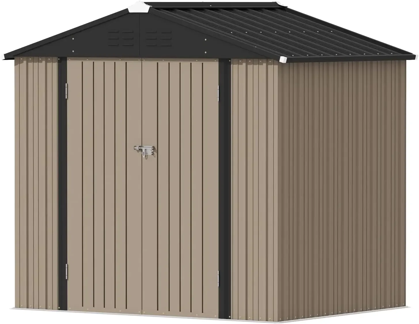 

Devoko Outdoor Storage Shed 6 x 8 FT Lockable Metal Garden Shed Steel Anti-Corrosion Storage House with Single Lockable Door