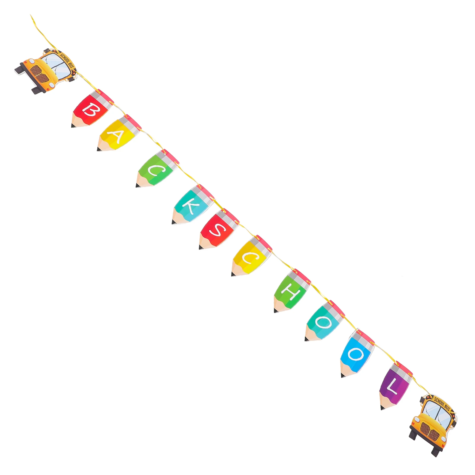 School Start Banner Decoration for Decorations Back to Hanging Sign Paper Welcome First Day Campus Classroom