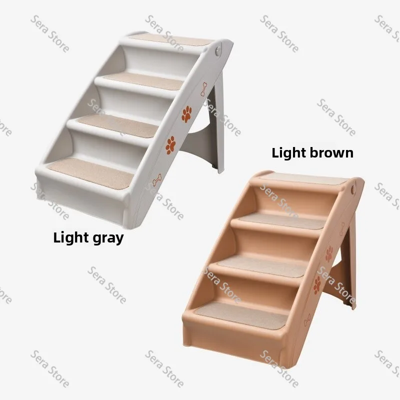 38 X 76 X 50 Cm Pet Folding Ladder, Stair Sofa Step-Up Ladder for Small Dogs and Cats, Plastic Climbing Ladder