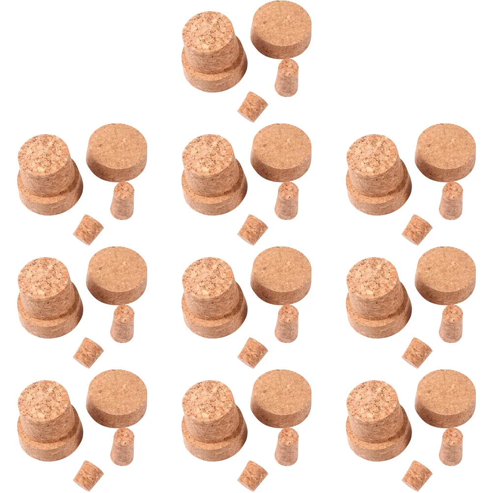 

50 Pcs Bottle Stoppers Corks Bulk Conical Shape Crafting Glass Wooden Decor Tasteless Pollution Free Reusable