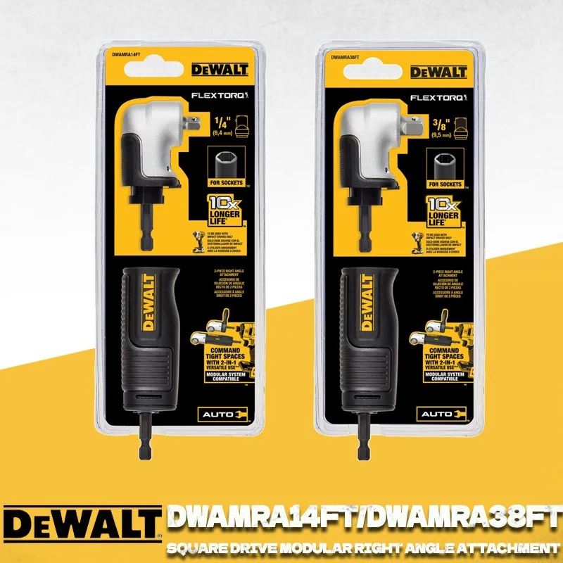 dewalt-dwamra14ft-dwamra38ft-flextorq-モジュラー直角アタッチメントセット、1-4インチ-3-8インチ-スクエアドライブ、狭いスペースでも使えるインパクト対応