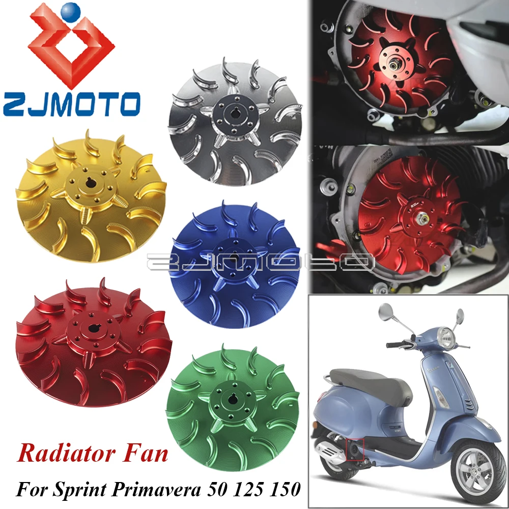 Scooter Accessories For Sprint Primavera 50 125 150 Motorcycle Aluminum Magnet Insert Radiation Blade Disc Radiator Fan