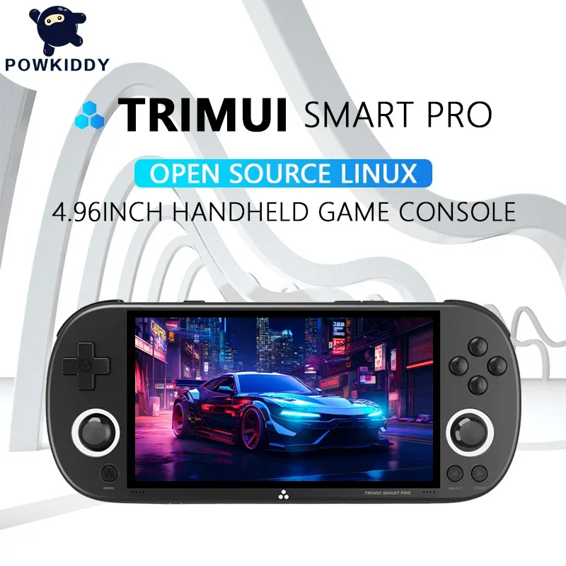 

Trimui Smart Pro Handheld Game Console 4.96''IPS Screen Linux System Joystick RGB Lighting Smartpro Retro Video Game Player Gift