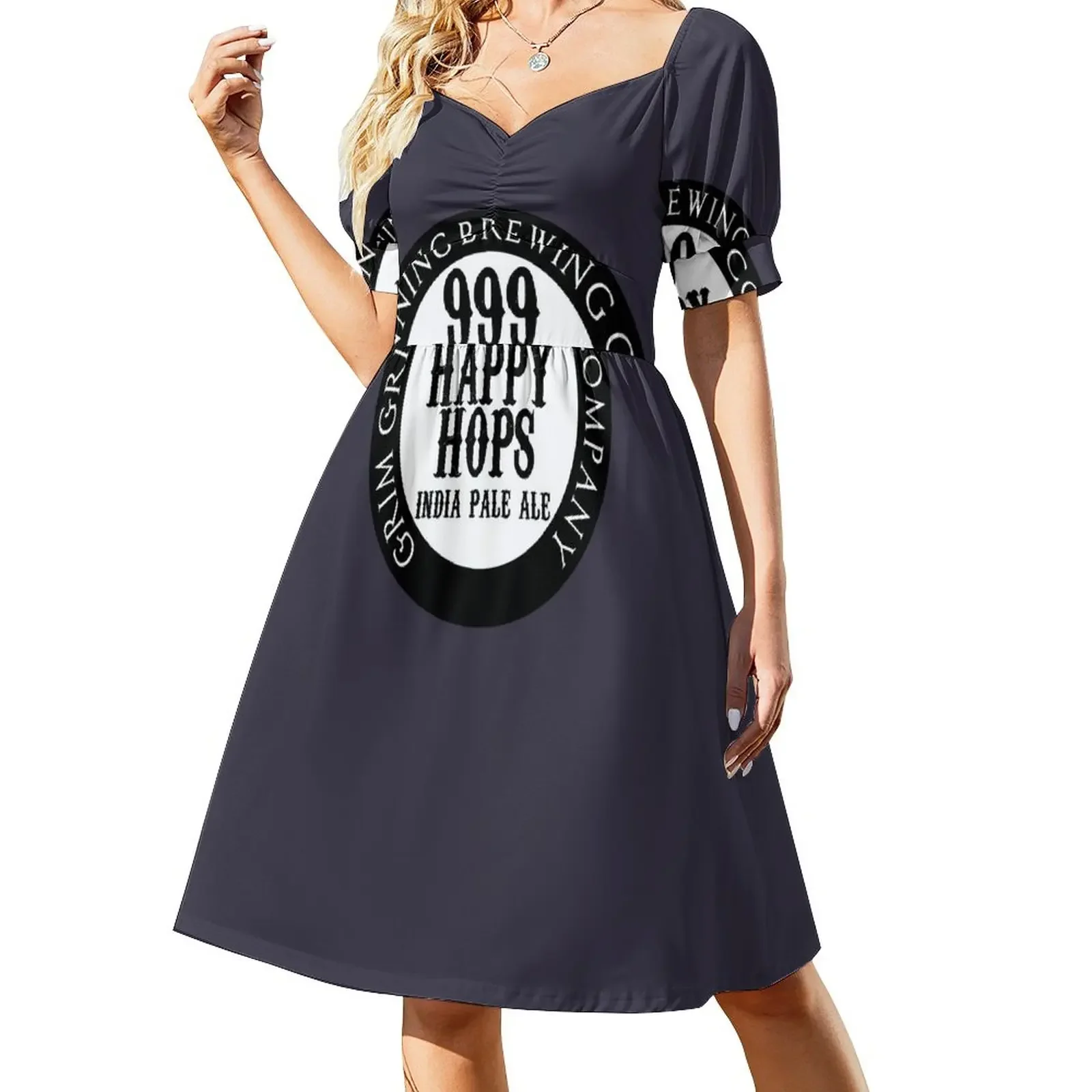 

999 Happy Hops Short-Sleeved Dress sensual sexy dress for women clothes for woman