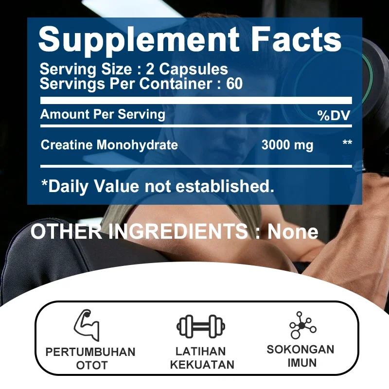 Creatine Monohydrate - Improve Energy Endurance, Enhance Muscle Mass and Athletic Performance