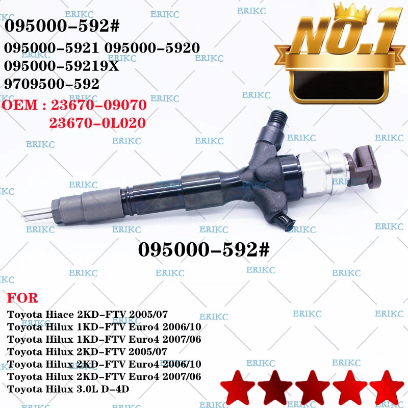 

ERIKC 095000-5920 автозапчасти, топливный инжектор 095000-5920 23670-0L020 0950005920 23670-09070 для инжектора Denso Toyota Hiace