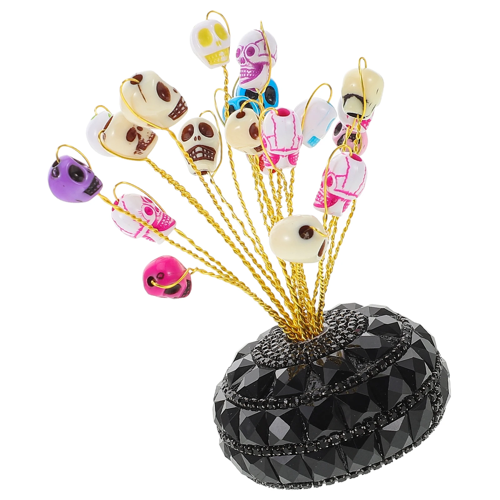 

Skull Head Car Decor Metal Plastic Durable Dashboard Ornament Gifts Vehicle Accessories Diffuser Aromatic Oil Car Fragrance