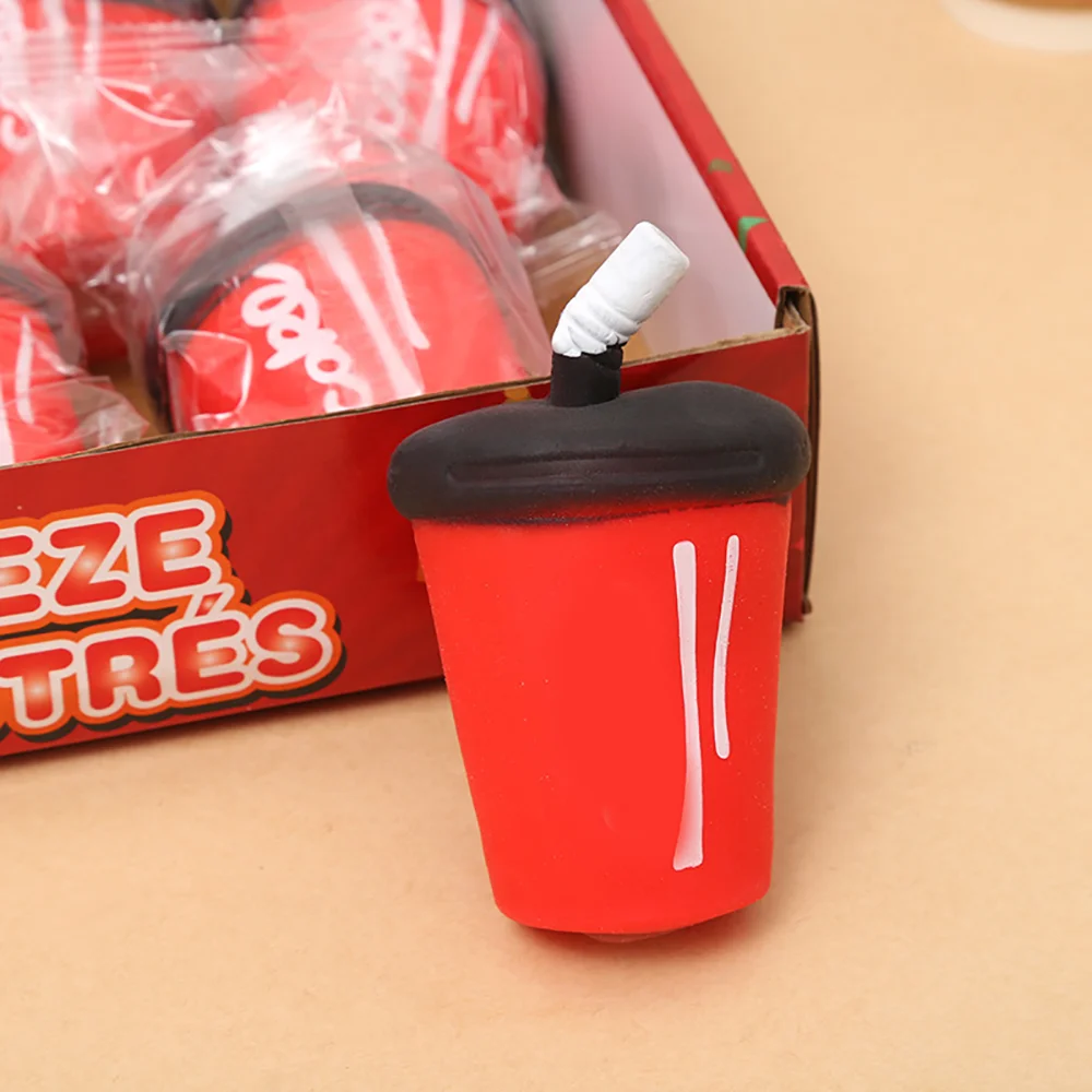1pc Random Style Simulated Cola Burger Soft Pinch To Relieve Daily Tension Stress Decompress Fidget Decoration Kitchen Gift Toy. view 5
