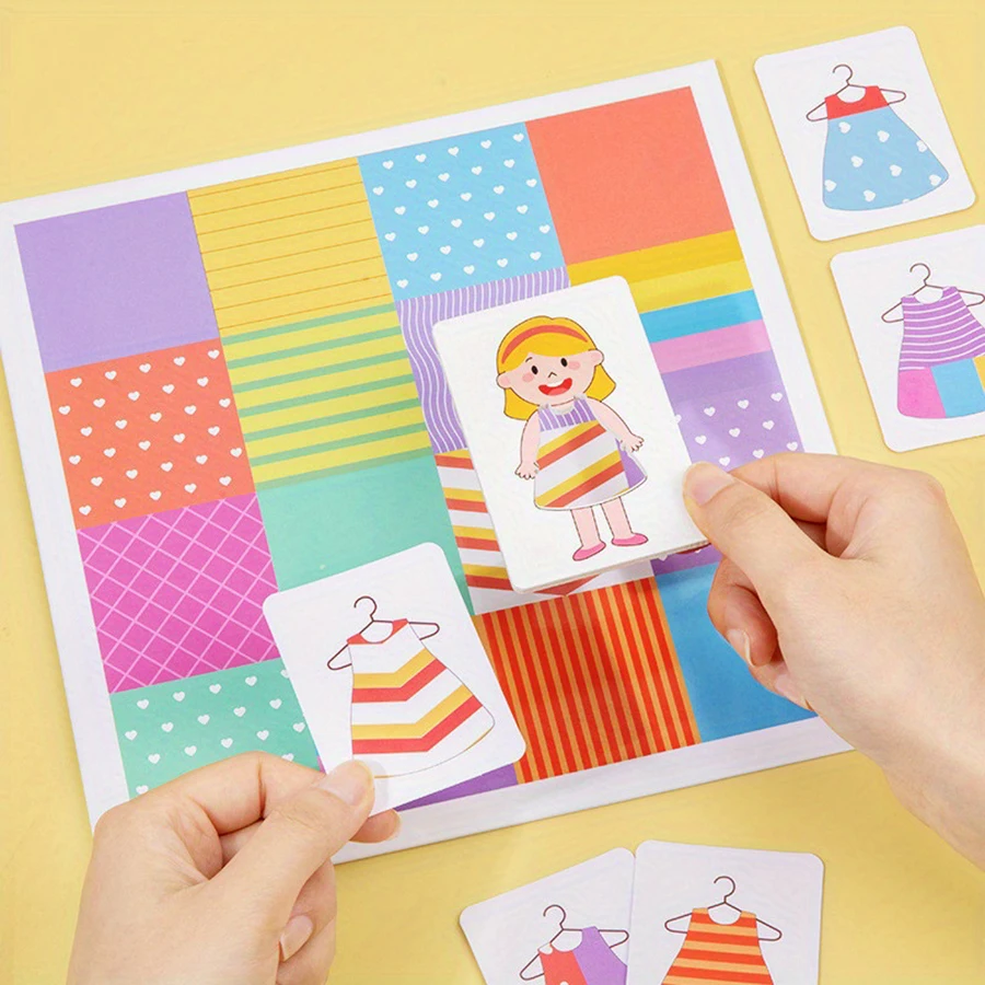 Doble cambio de ropa batalla niños vestir casa juguete educativo a juego DIY cambiar ropa rompecabezas Montessori niños niña Gam