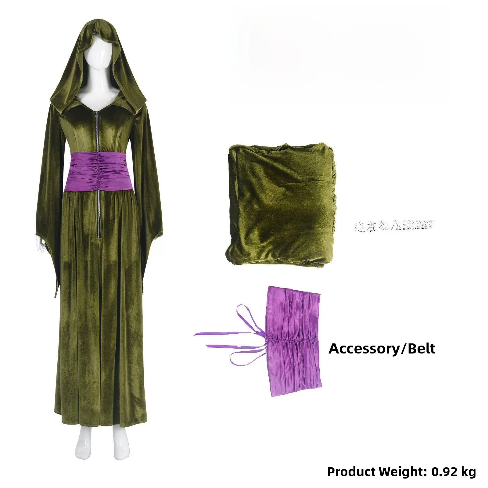 

Хэллоуин Средневековый костюм ведьмы Dr Одежда для выступлений Плащ Платье Женские традиционные этнические наряды для выступлений на сцене