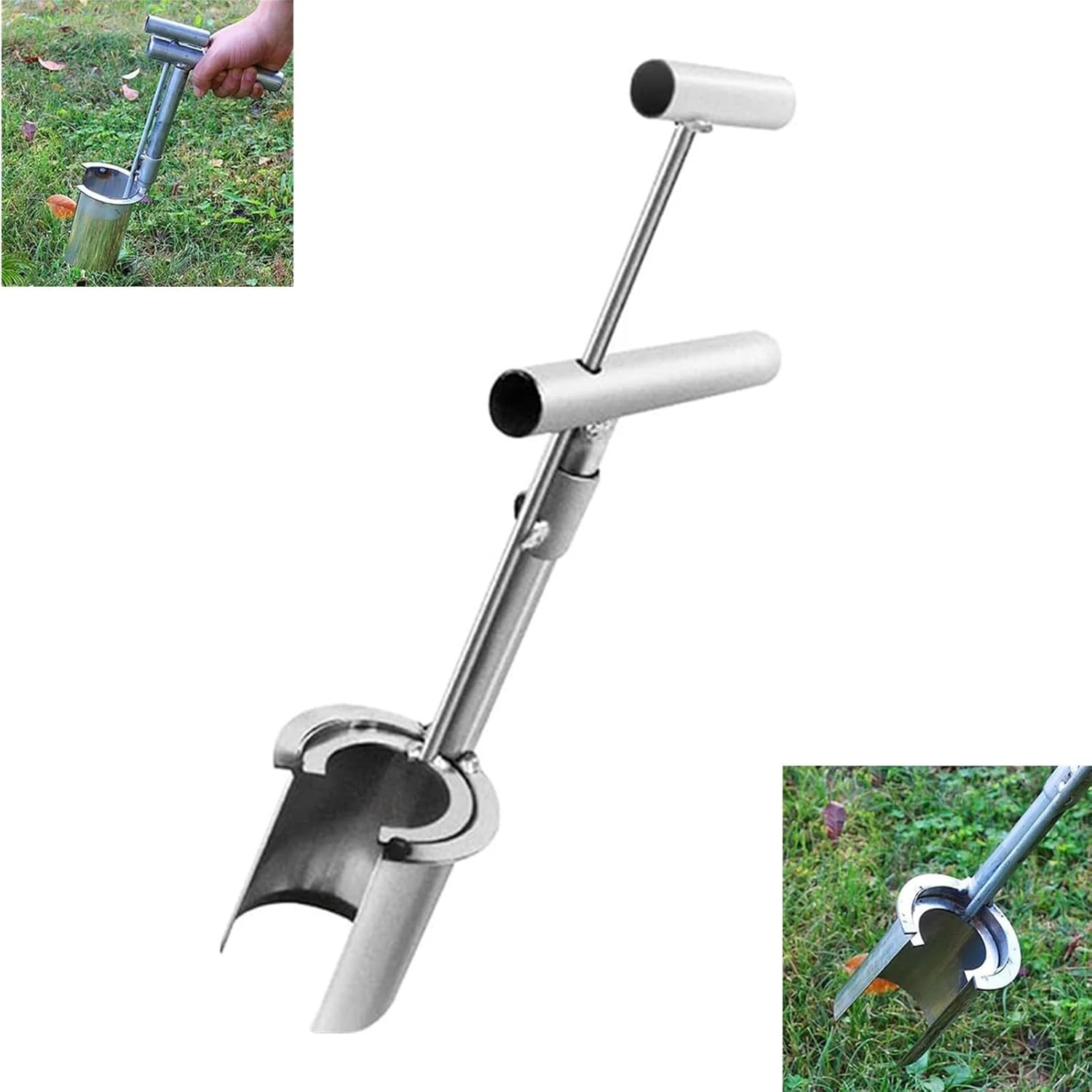 Bulb Planter Tool, 2024 Upgrade Plant and Fruit Tree Seedling Transplanter  Digging Hoes Lawn Aerator,Garden Tools for Seed Plan