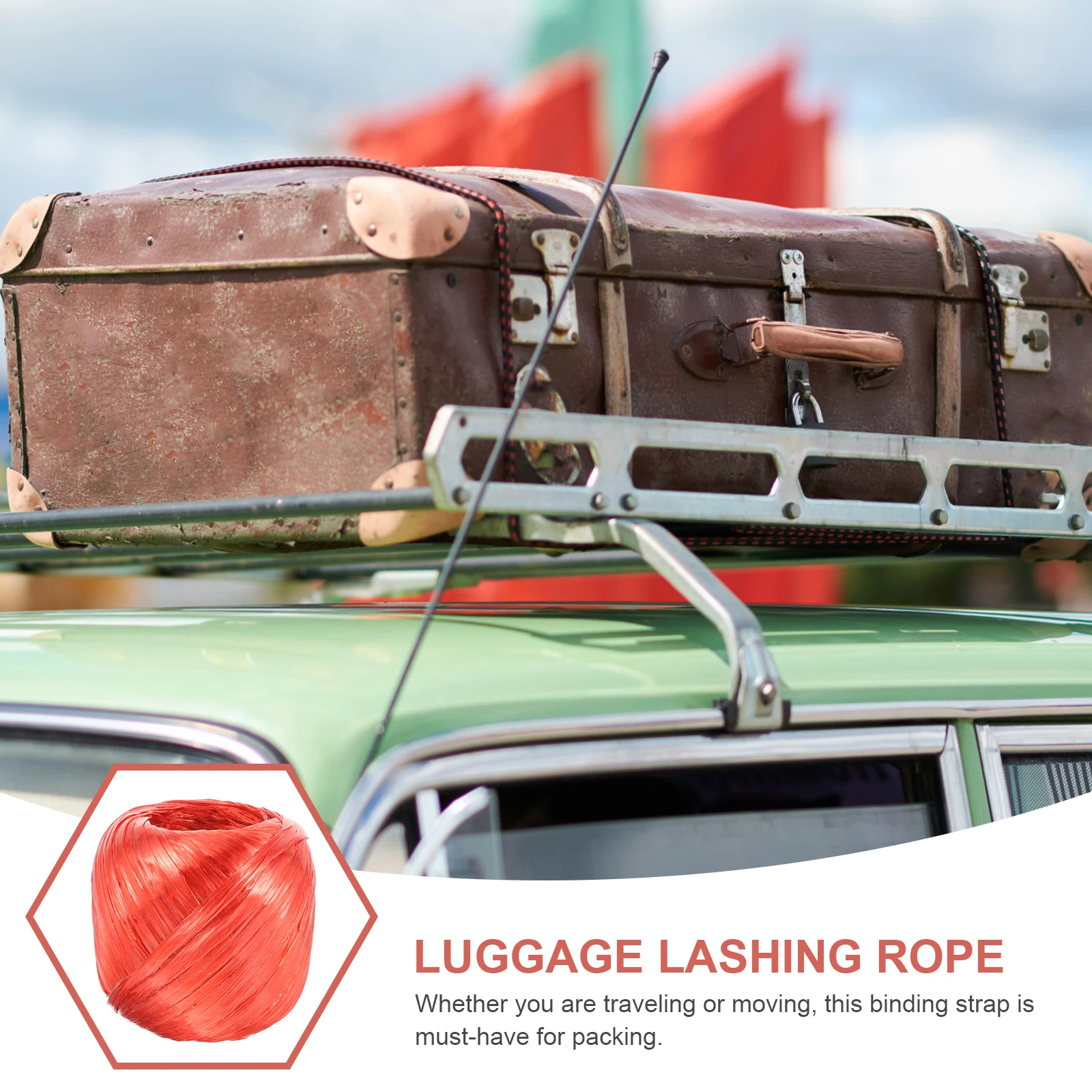 

6 Rolls Plastic Binding Rope For Car Cargo Lashing Bike Luggage Strap Packing Storage Box Bundle Fixing Rope Waterproof Outdoor