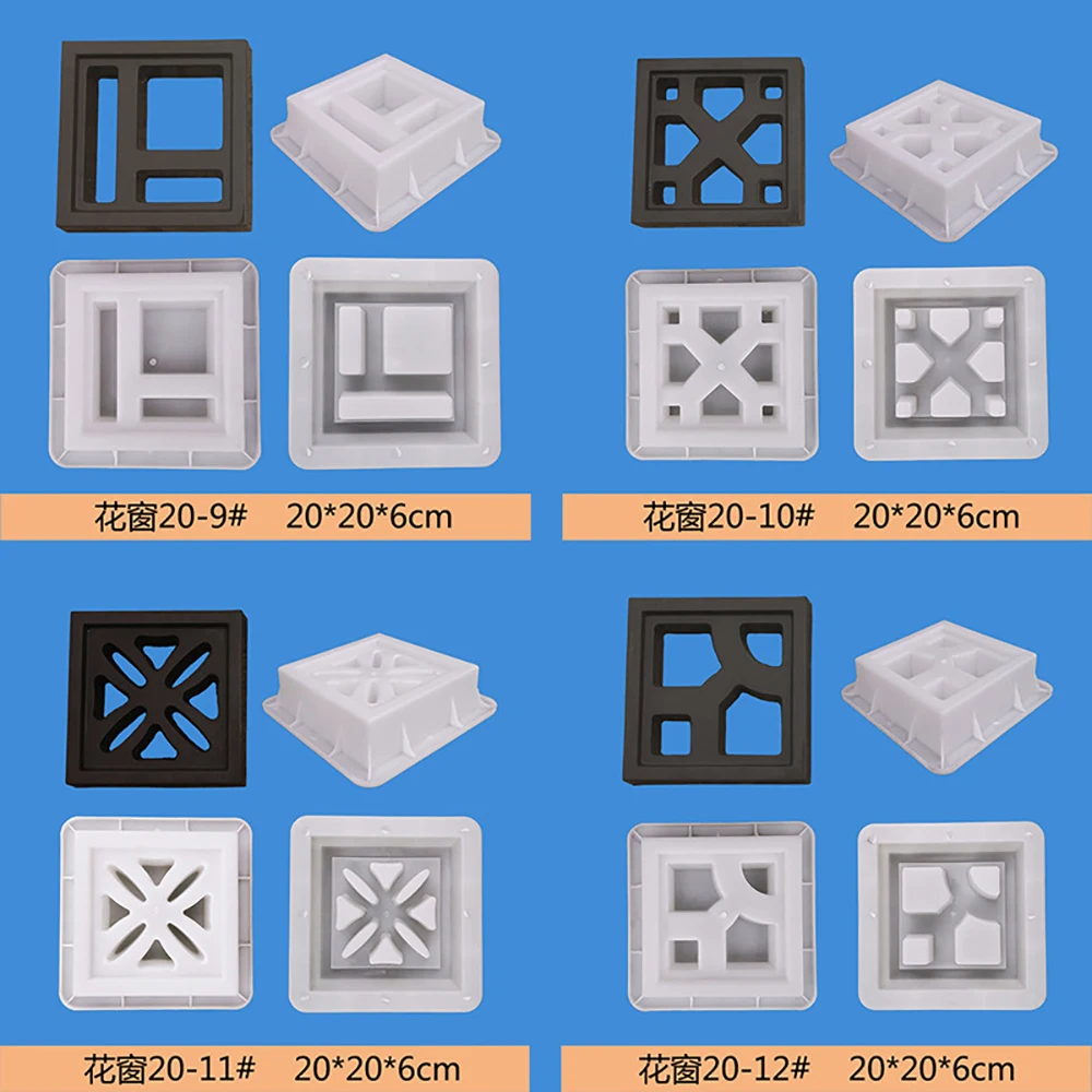 Cimento antigo tijolo molde quadrado jardim parede que faz o molde de tijolo 3d cinzelando moldes de pavimentação de plástico concreto