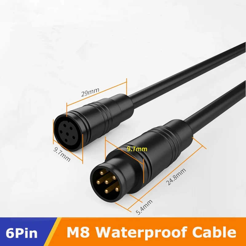 1 مجموعة M8 2 3 4 5 6 دبوس دراجة كهربائية بعقب مشترك موصل قابس الأسلاك خط سكوتر كابل فرامل يد إشارة توصيل الاستشعار 20 سنتيمتر