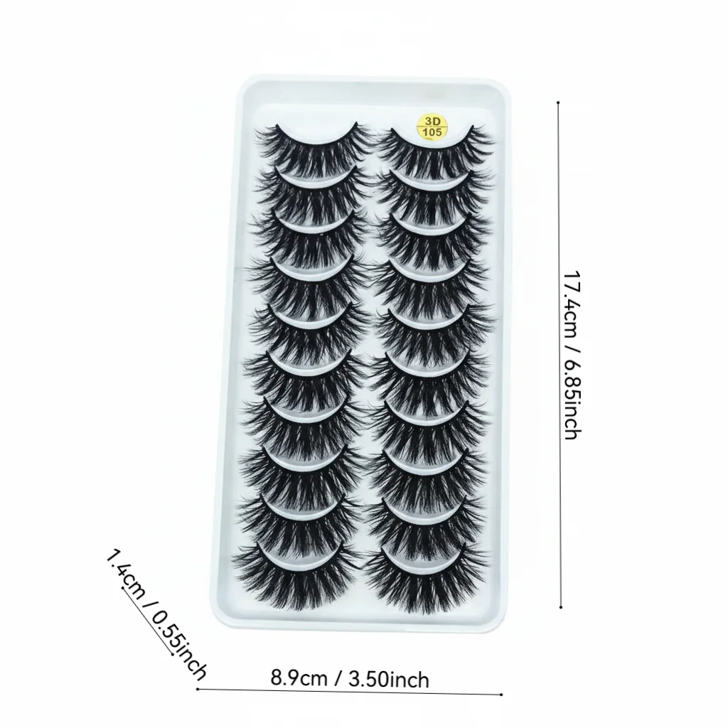 3D False Eyelashes full srips 10 Pairs Soft Thick Multi Layer Design For Daily And Party cosplay lash makeup - view 5