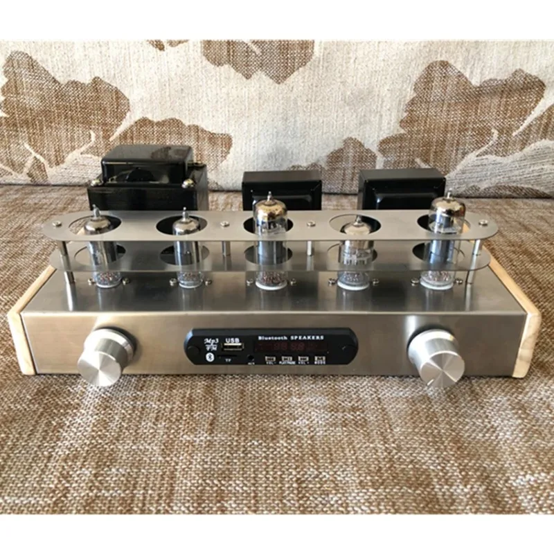 Audio 6n2 6p1 Vacuum Tube Amplifier Kit DIY Hifi Class A Audio Amplifier Vu Meter Bluetooth 5.0 Usb Player 110V220V
